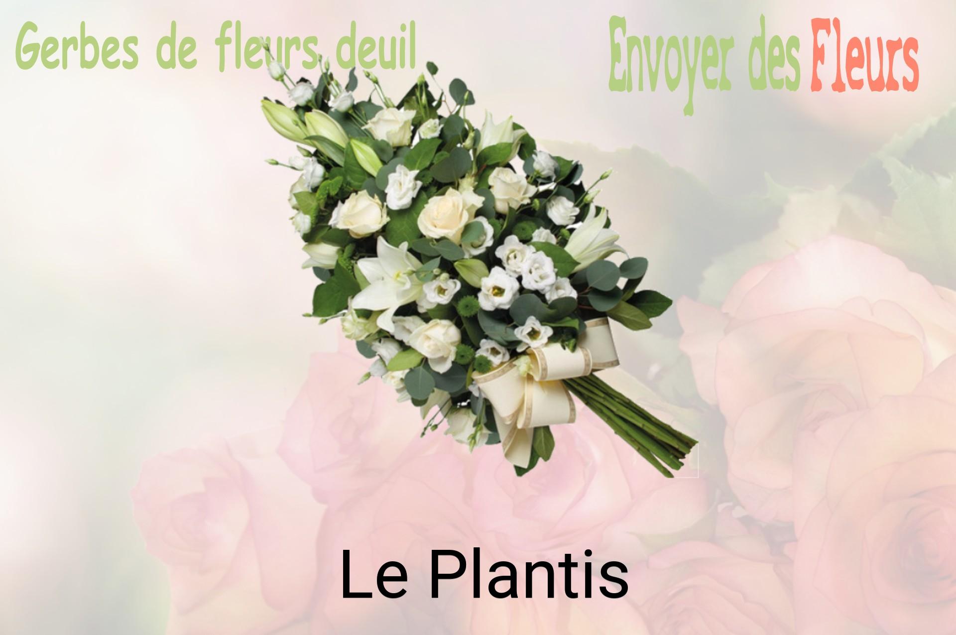 Gerbe de fleurs de deuil livrée à Le Plantis